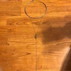 Gold multi-layer stone necklace